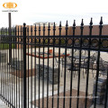 powder coated black wrought iron fence panels